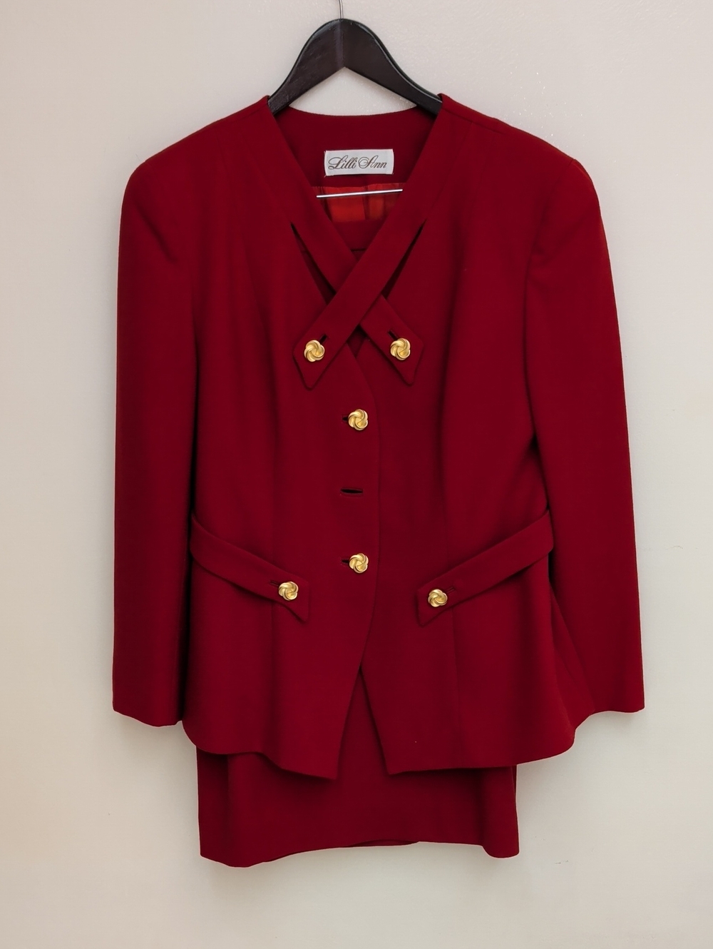 Ravishing Red Vintage Lilli Ann suit